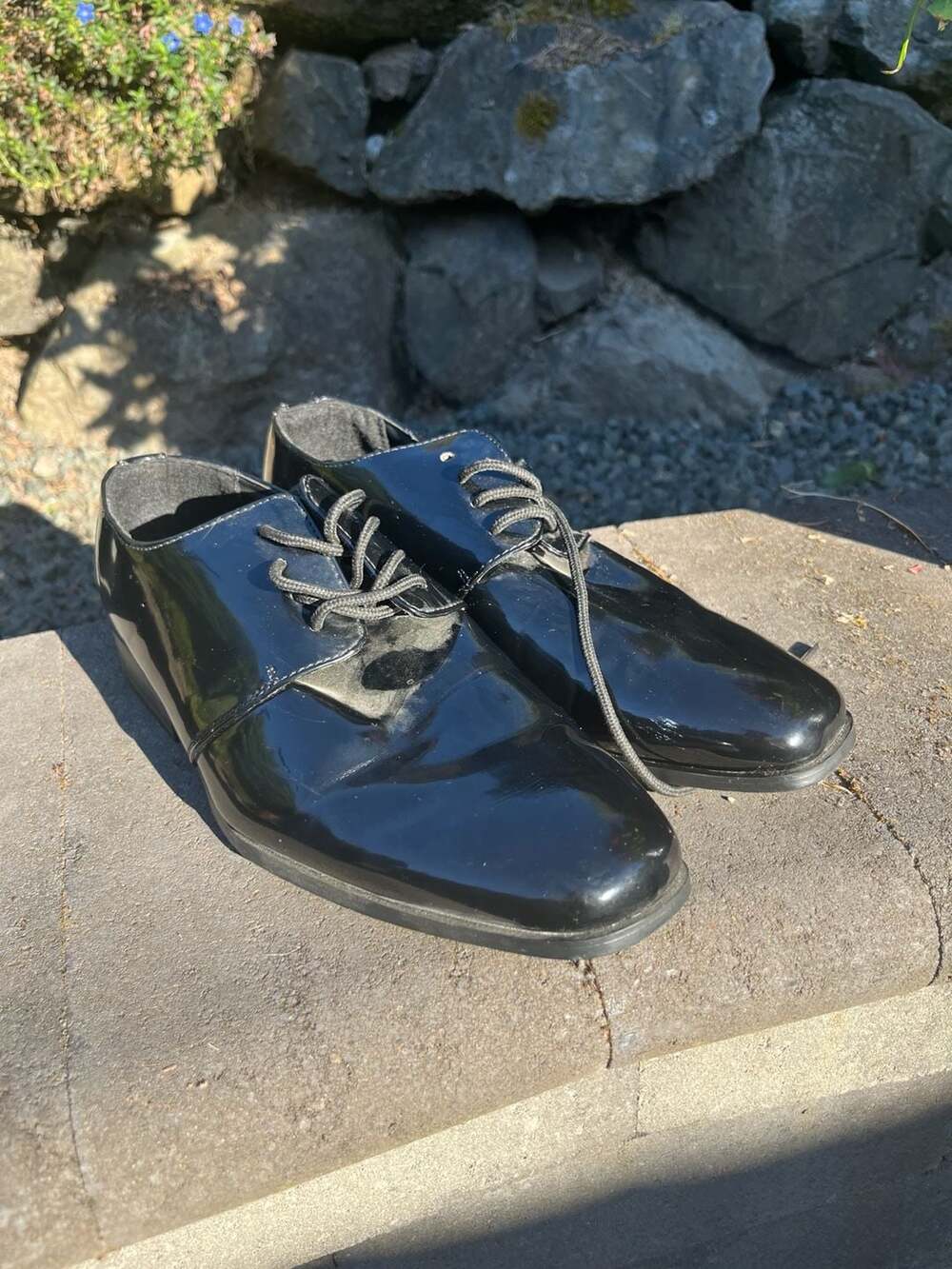 Stacy Adams Men's Black Patent Oxford Dress Shoes Size 10W